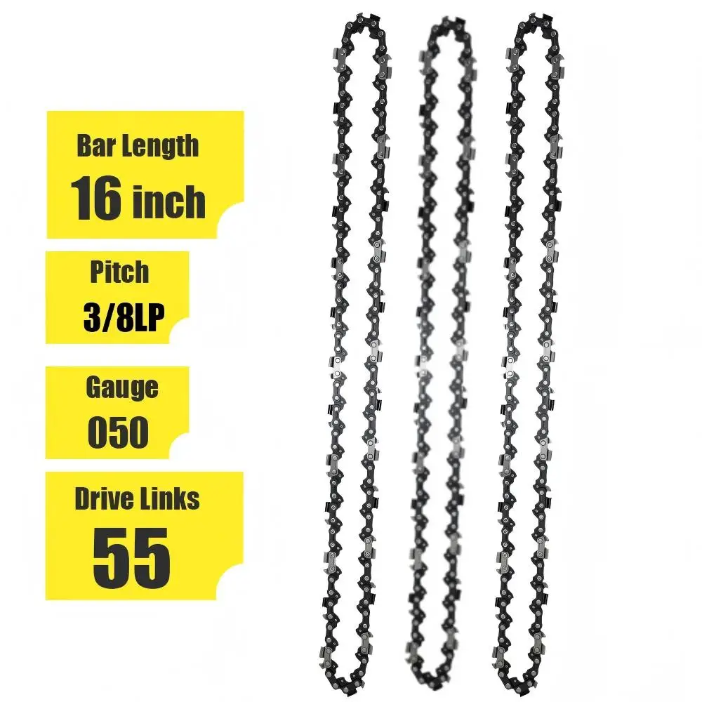 16 Inch Saw Chainsaw Chain 3/8" LP Pitch 043" (1.1 mm) Gauge for 16" (40cm) Bar 55 Drive Links Replacement Saw Chain
16 Inch Saw Chainsaw Chain 3/8" LP Pitch 043" (1.1 mm) Gauge for 16" (40cm) Bar 55 Drive Links Replacement Saw Chain