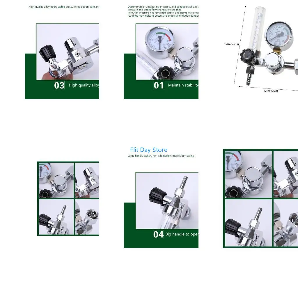 F92C Argon Meter Pressure Regulator Gauge for Weld Mig Tig Welding Metal Plastic
F92C Argon Meter Pressure Regulator Gauge for Weld Mig Tig Welding Metal Plastic