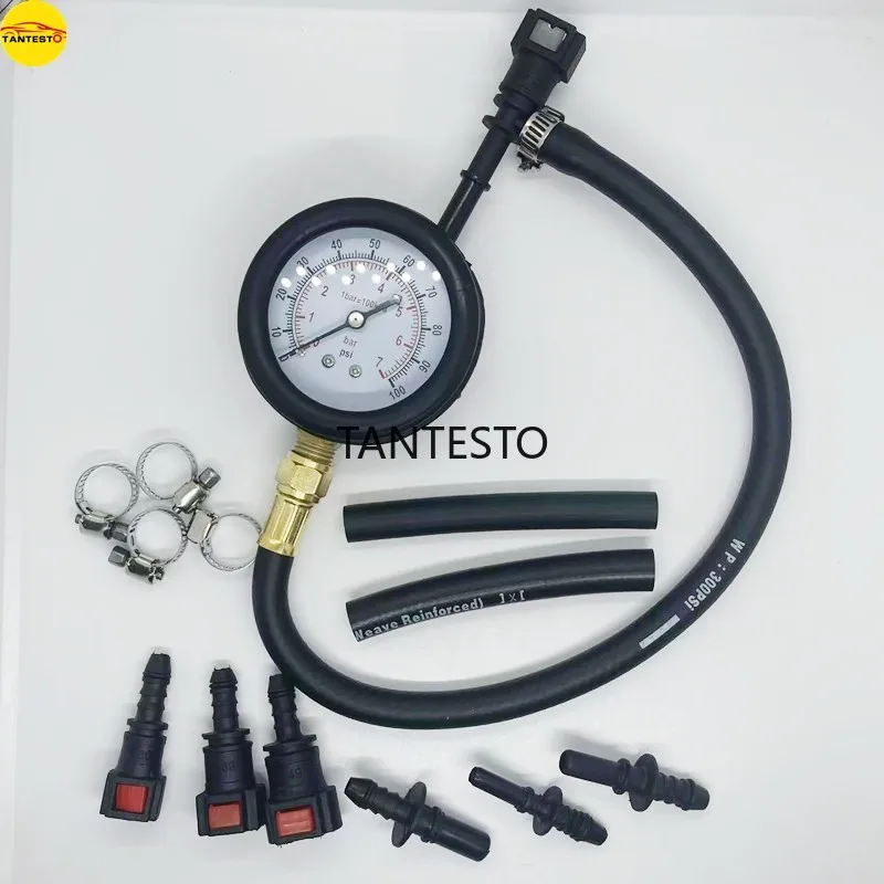 Automobile Fuel System Pressure Gauge Motorcycle Car Pressure Tester Tool 0-100PSI 6.3/ 7.89/ 9.49 with Valve Repair
Automobile Fuel System Pressure Gauge Motorcycle Car Pressure Tester Tool 0-100PSI 6.3/ 7.89/ 9.49 with Valve Repair