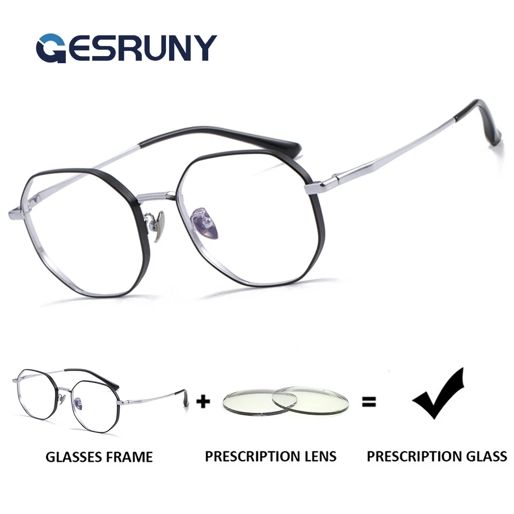 Gesruny Polygon Prescription Glasses Fashion Myopia Progressive Eyeglasses Women Optical Reading Anti Blue Ray Photochromic Lens
Gesruny Polygon Prescription Glasses Fashion Myopia Progressive Eyeglasses Women Optical Reading Anti Blue Ray Photochromic Lens