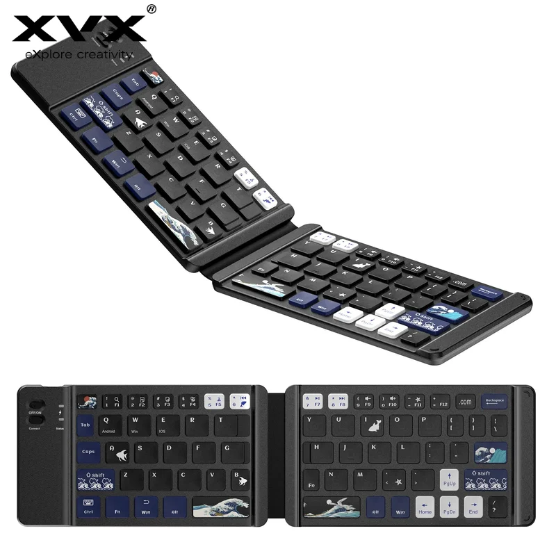 XVX WK60 Bluetooth Keyboard Foldable Portable Keyboard Travel Keyboard Compatible with Windows iOS Android for iPhone and Tablet
XVX WK60 Bluetooth Keyboard Foldable Portable Keyboard Travel Keyboard Compatible with Windows iOS Android for iPhone and Tablet