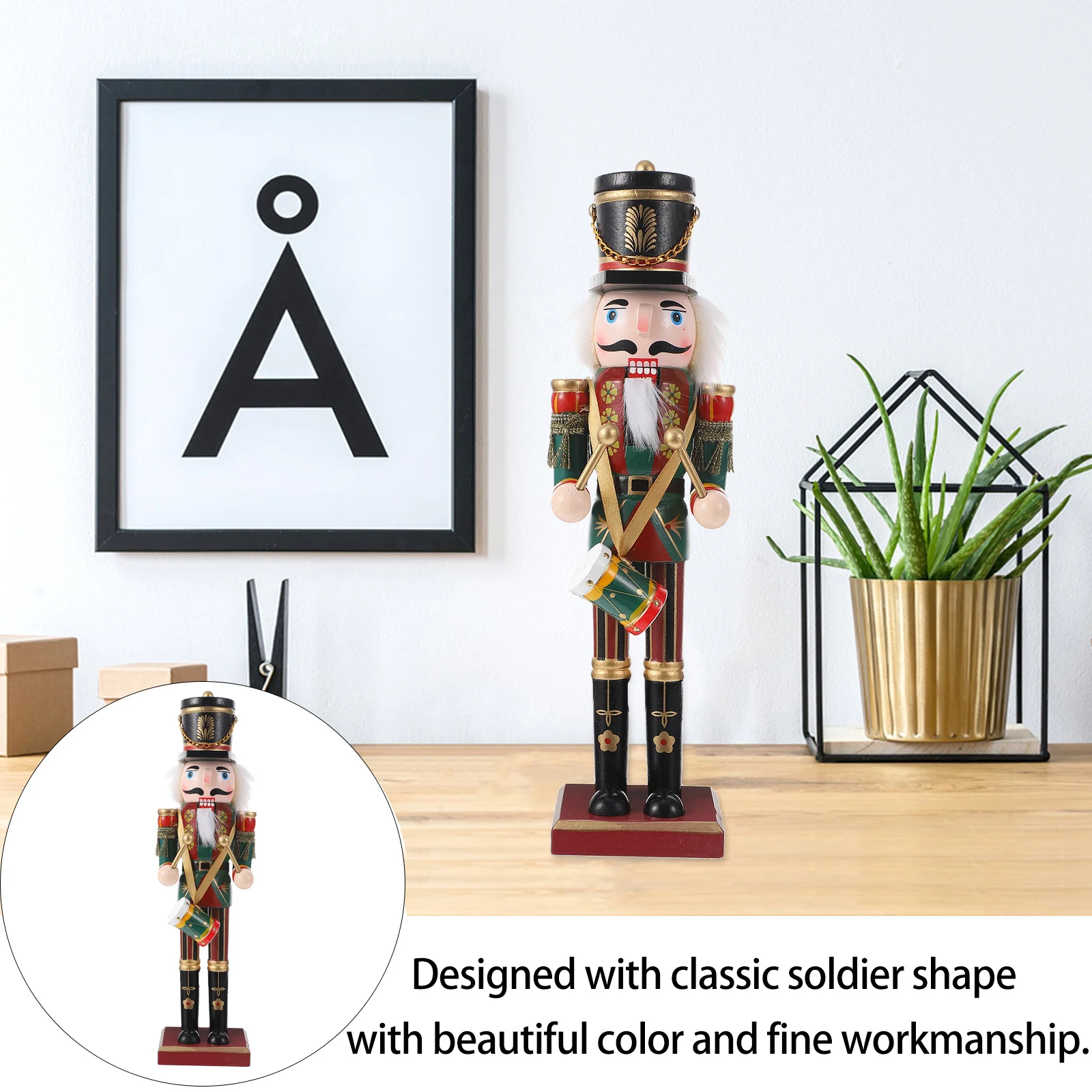 Wooden Nutcracker Puppet Ornament Premium Walnut Soldier Design Portable Desktop Decoration Painted Soldier Puppets Decor Gift
Wooden Nutcracker Puppet Ornament Premium Walnut Soldier Design Portable Desktop Decoration Painted Soldier Puppets Decor Gift