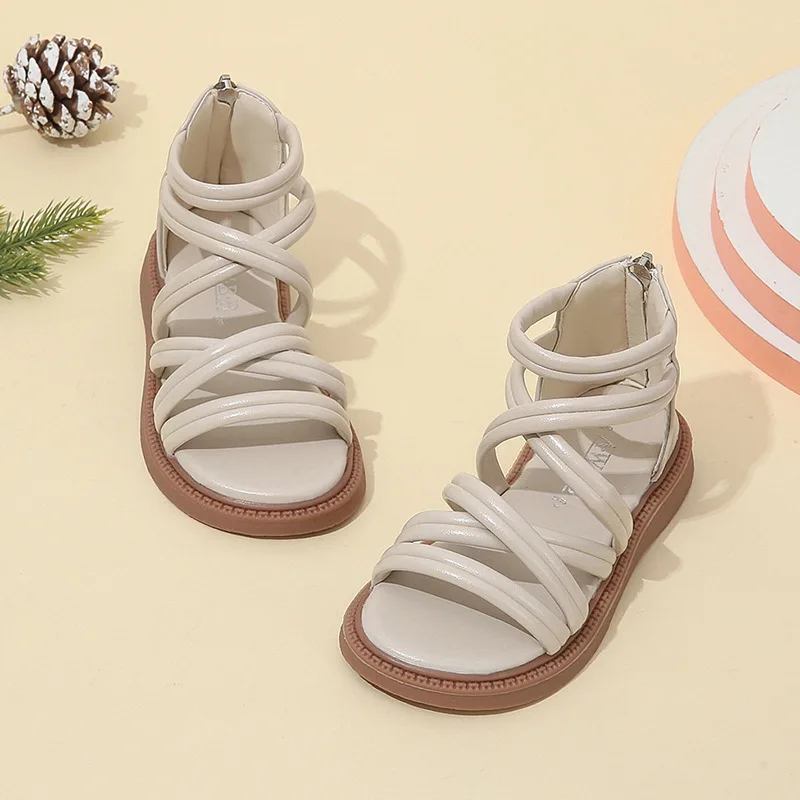 Girls Roman Sandals Open Toe Solid Color High-top Simple New Summer Hollow Flat Casual Shoes Kids Fashion Casual Princess
Girls Roman Sandals Open Toe Solid Color High-top Simple New Summer Hollow Flat Casual Shoes Kids Fashion Casual Princess