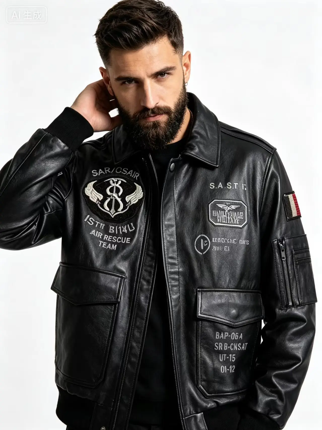 Black Autumn Leather Jacket Men Retro Style Plus Size 6XL Genuine Natural Cowhide Turn-Down Collar Military Flight Coat
Black Autumn Leather Jacket Men Retro Style Plus Size 6XL Genuine Natural Cowhide Turn-Down Collar Military Flight Coat