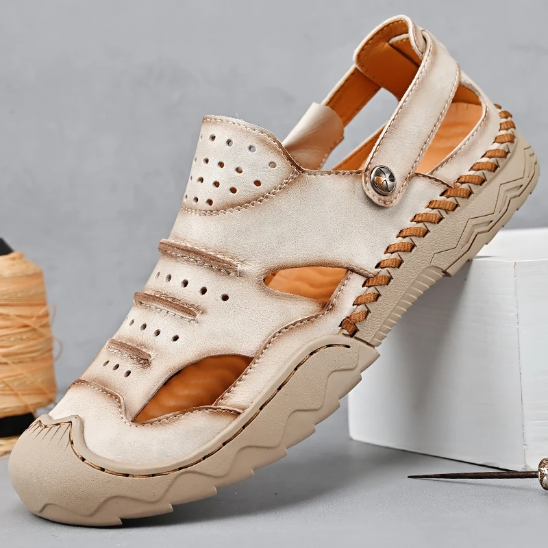 Brand Classic Mens Sandals Summer Genuine Leather Sandals Men Outdoor Casual Lightweight Sandal Fashion Men Sneakers Size 38-46
Brand Classic Mens Sandals Summer Genuine Leather Sandals Men Outdoor Casual Lightweight Sandal Fashion Men Sneakers Size 38-46