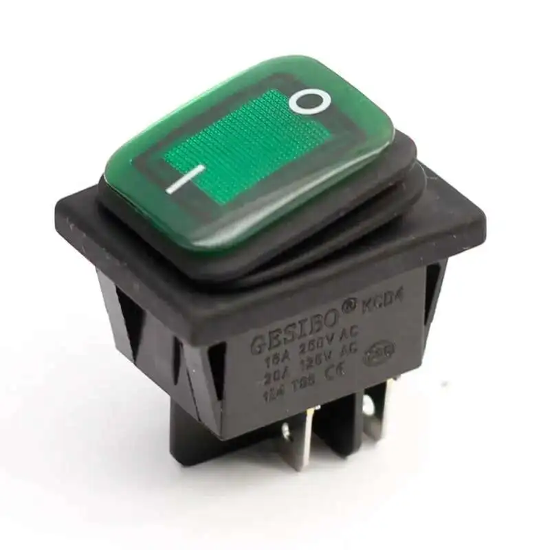 4Pin ON-OFF Dpst 16A 250V Rocker Switch T85 IP67 Sealed With Waterproof Cover Red Blue Green Led
4Pin ON-OFF Dpst 16A 250V Rocker Switch T85 IP67 Sealed With Waterproof Cover Red Blue Green Led