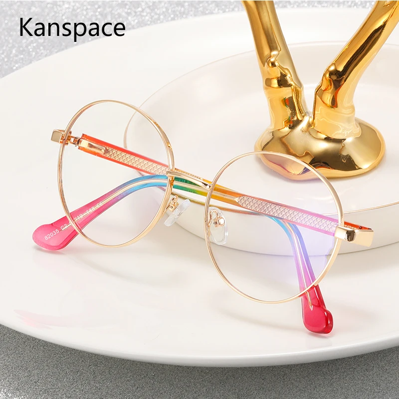 Kanspace Round Women Glasses Anti Blue Light Prescription Optical Eyeglasses Frame Vintage Computer Fashion Metal Eyewear 82035
Kanspace Round Women Glasses Anti Blue Light Prescription Optical Eyeglasses Frame Vintage Computer Fashion Metal Eyewear 82035