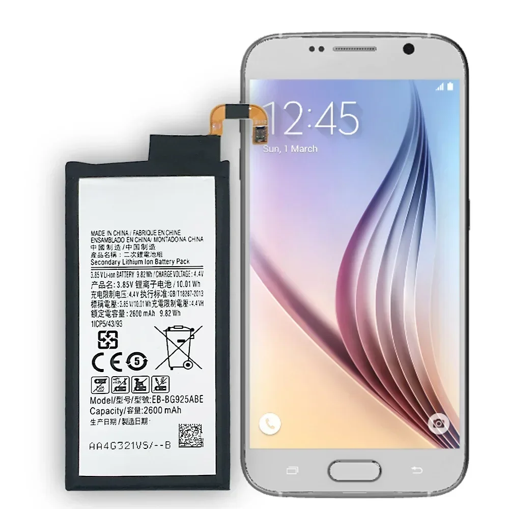 Replacement Battery EB-BG925ABE 2600mAh For Samsung GALAXY S6 Edge G9250 G925FQ G925F G925S S6Edge G925V G925A
Replacement Battery EB-BG925ABE 2600mAh For Samsung GALAXY S6 Edge G9250 G925FQ G925F G925S S6Edge G925V G925A