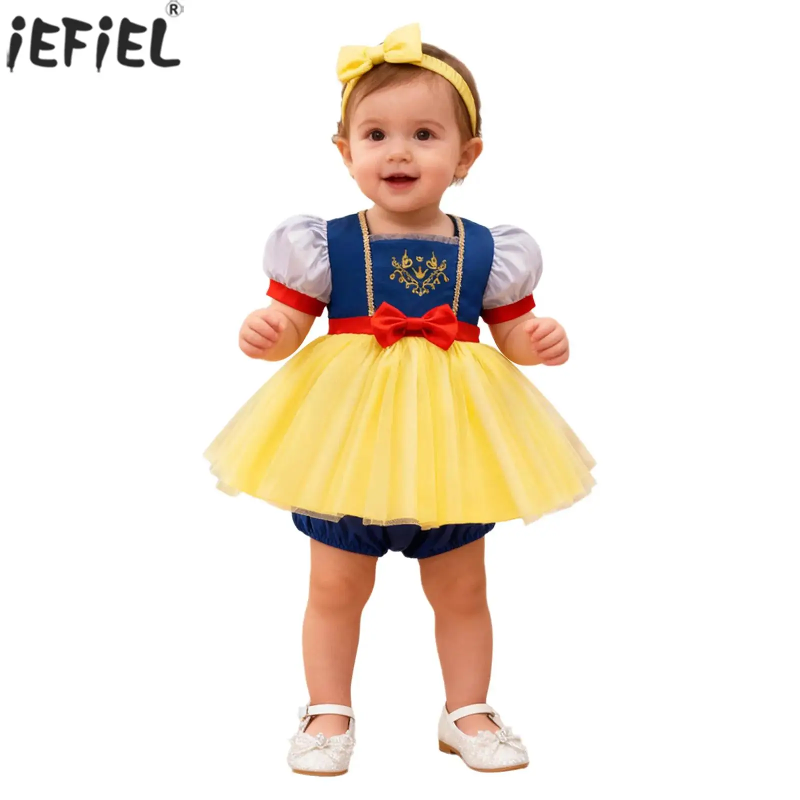 Baby Girls Princess Dress Ruffle/Puff Sleeves Tulle Dress with Shorts Headband for Birthday Party Cosplay Cake Smash Photography
Baby Girls Princess Dress Ruffle/Puff Sleeves Tulle Dress with Shorts Headband for Birthday Party Cosplay Cake Smash Photography