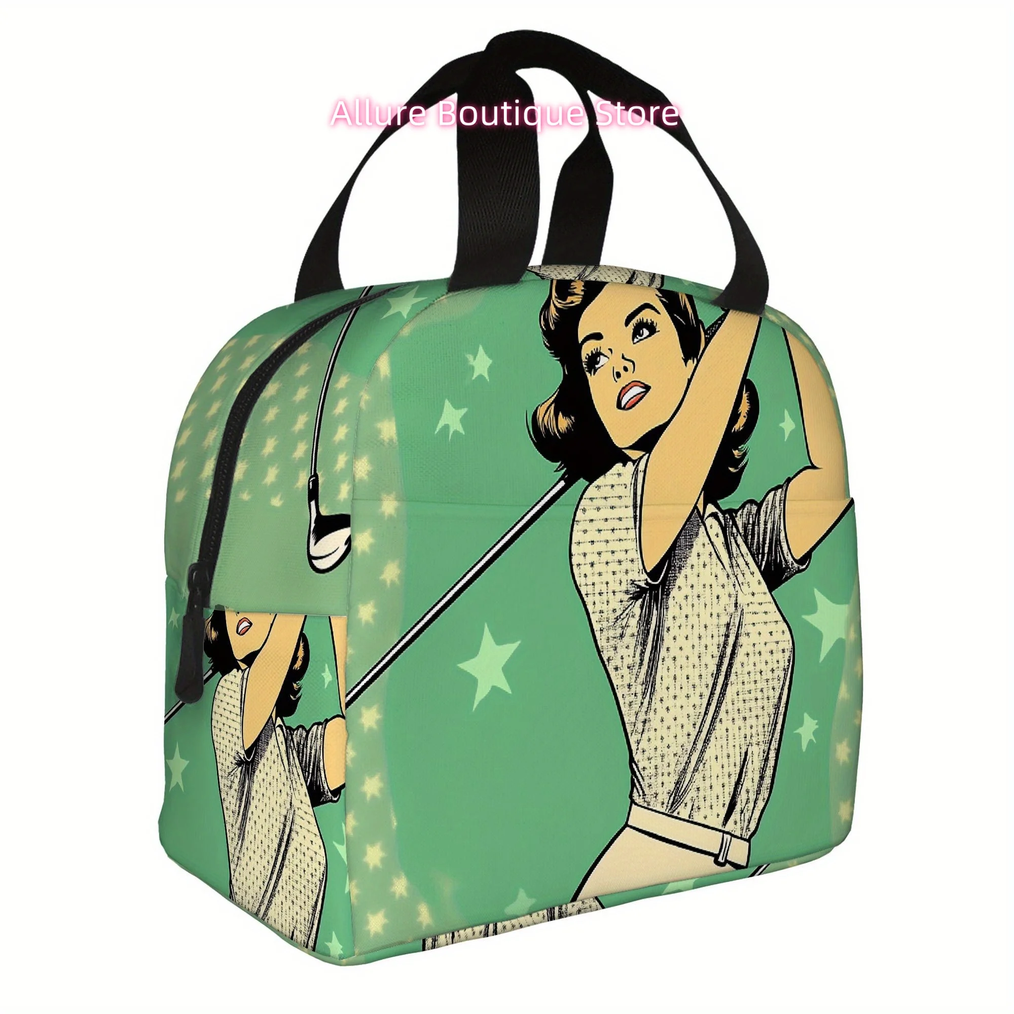 1pc, Golfing Woman in Style. Printed Thermal Bag, Insulation Bag, Insulated Bag. Not for Food Contact. Suitable for Home, Resta
1pc, Golfing Woman in Style. Printed Thermal Bag, Insulation Bag, Insulated Bag. Not for Food Contact. Suitable for Home, Resta