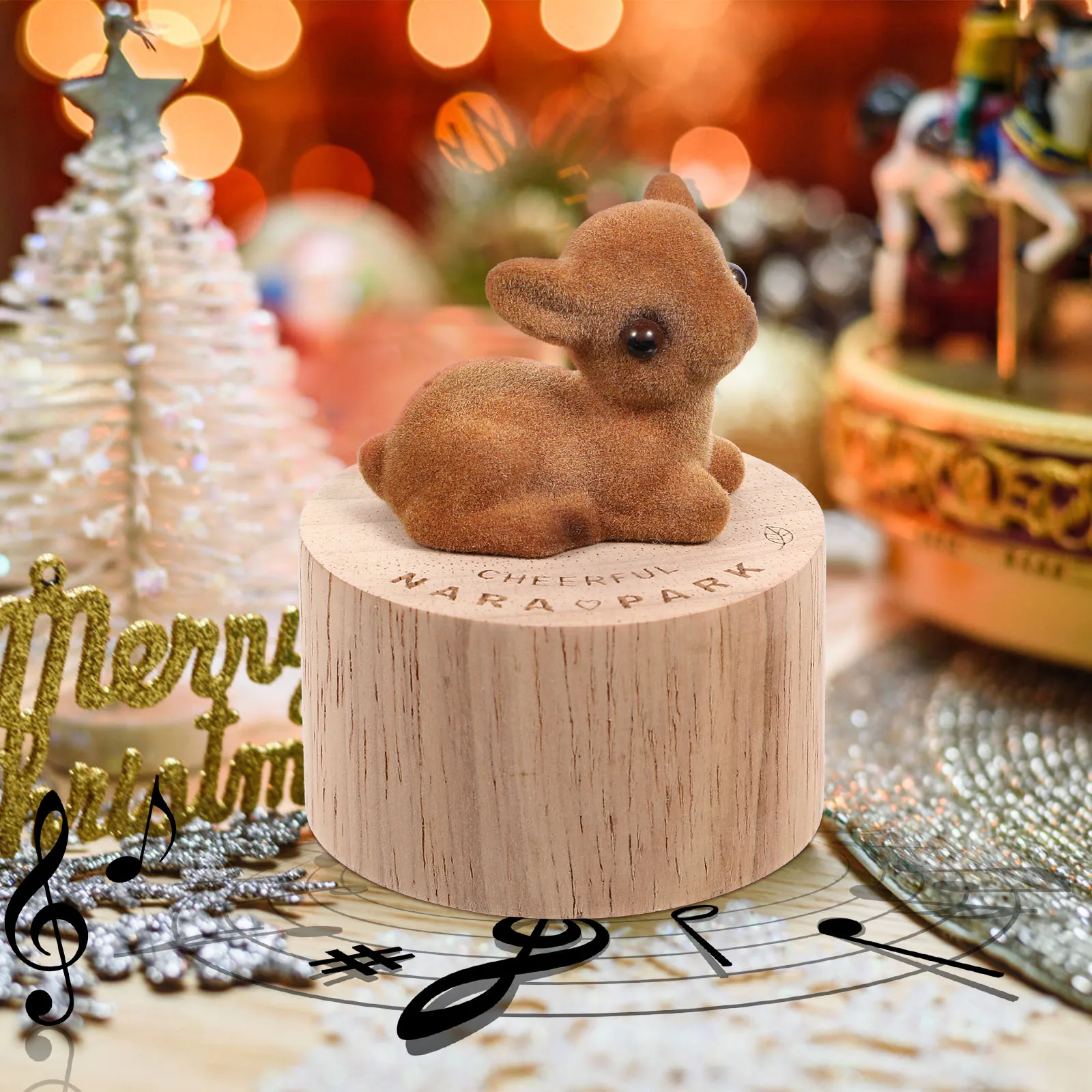 Wooden Music Box Creative Deer Cartoon Animal Rotating Melody Play Desktop Ornament Gift For Birthday Wedding Christmas Lovers
Wooden Music Box Creative Deer Cartoon Animal Rotating Melody Play Desktop Ornament Gift For Birthday Wedding Christmas Lovers