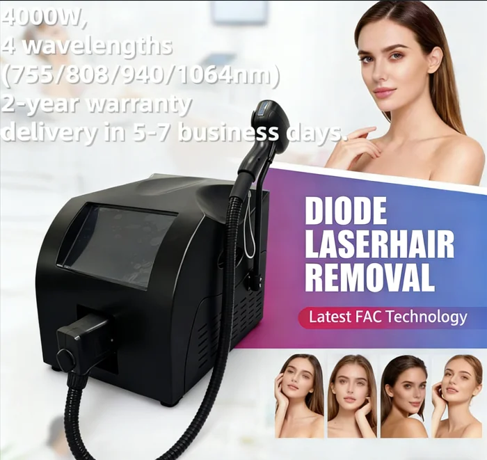 4 Wavelength Diode Laser Hair Removal Machine 755/808/940/1064NM Painless Face & Body Hair Removal Epilator with Cooling Head
4 Wavelength Diode Laser Hair Removal Machine 755/808/940/1064NM Painless Face & Body Hair Removal Epilator with Cooling Head