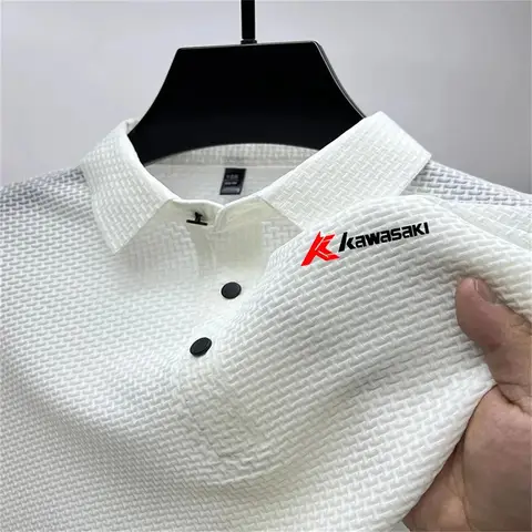 Kawasaki's new men's short-sleeved T-shirt, cool and breathable polo shirt, business casual, sweat-absorbing and quick-drying