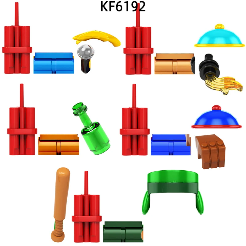 KF6192 Фигурки Бомба Бутылка с микрофоном Палочка Оружие Брюки Детали для волос Модель Блоки MOC Набор кирпичей Подарки Игрушки
KF6192 Фигурки Бомба Бутылка с микрофоном Палочка Оружие Брюки Детали для волос Модель Блоки MOC Набор кирпичей Подарки Игрушки