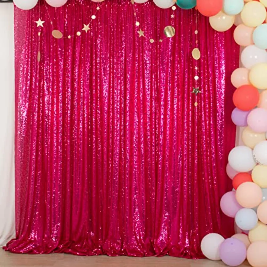 10x10FT Fuchsia Sequin Backdrop - Hot Pink Glitter Photography Background for Wedding, Birthday, Baby Shower Party Decorations
10x10FT Fuchsia Sequin Backdrop - Hot Pink Glitter Photography Background for Wedding, Birthday, Baby Shower Party Decorations