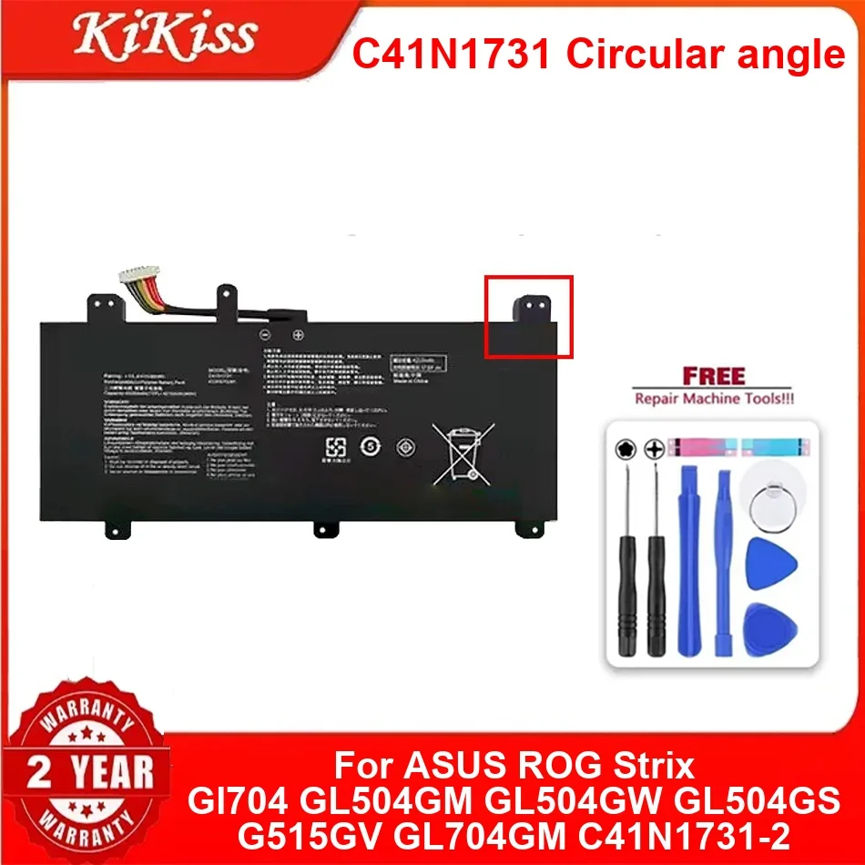 C41N1731 Круглый угловой аккумулятор для ASUS ROG Strix Gl704 GL504GM GL504GW GL504GS G515GV GL704GM C41N1731-2 литиевая батарея
C41N1731 Круглый угловой аккумулятор для ASUS ROG Strix Gl704 GL504GM GL504GW GL504GS G515GV GL704GM C41N1731-2 литиевая батарея