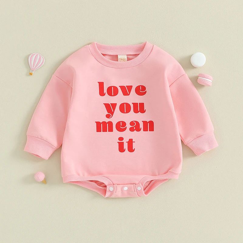 Newborn Baby Girl Valentine’s Day Romper Long Sleeve Round Neck Letter Print Bodysuit Casual Clothes
Newborn Baby Girl Valentine’s Day Romper Long Sleeve Round Neck Letter Print Bodysuit Casual Clothes