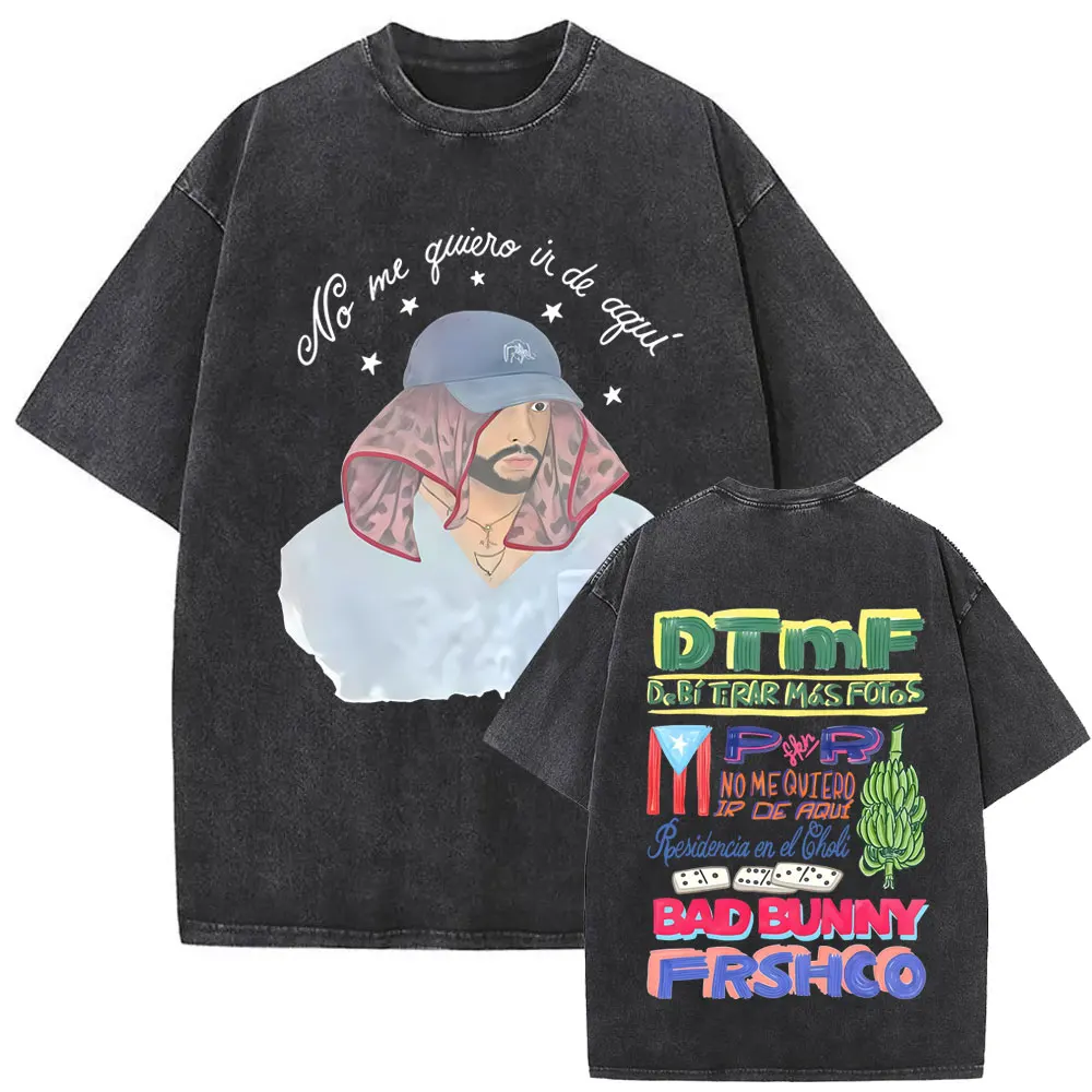2026 New Bad Bunny Printed Washed T-shirt Summer Men's and Women's Casual Fashion Comfortable Short Sleeve Street Wear Unisex
2026 New Bad Bunny Printed Washed T-shirt Summer Men's and Women's Casual Fashion Comfortable Short Sleeve Street Wear Unisex