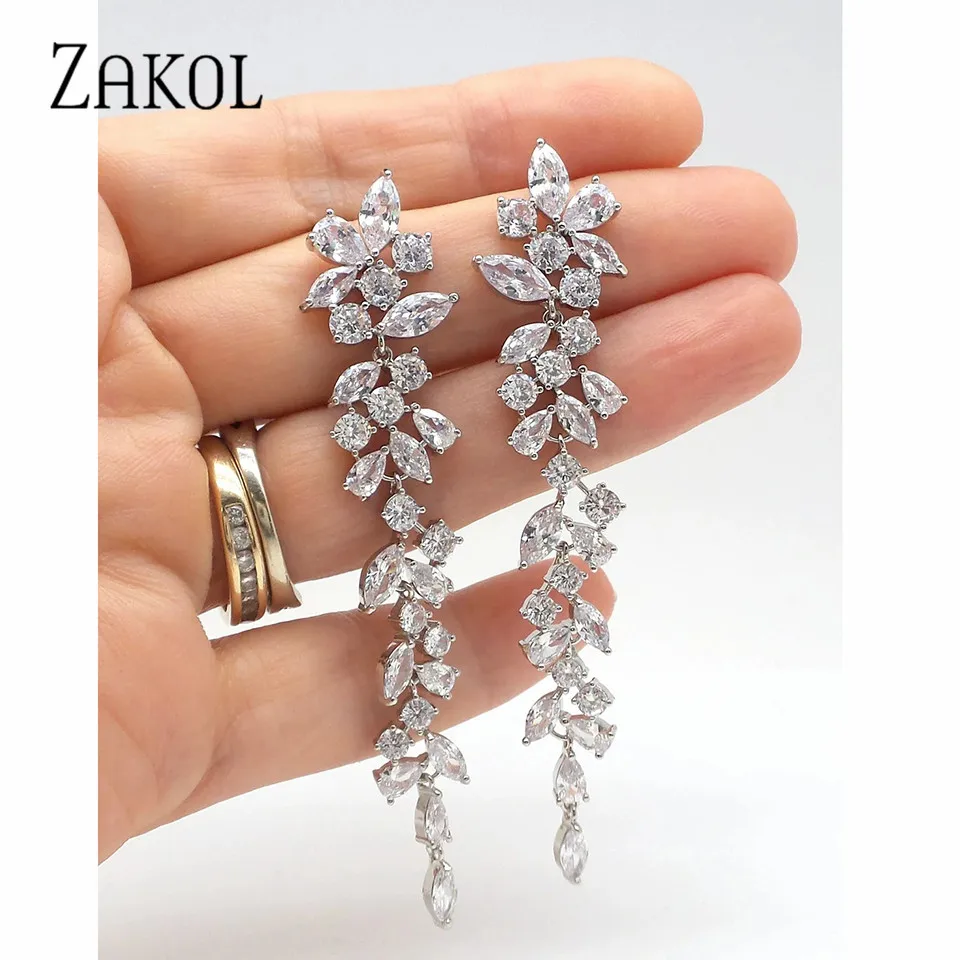 ZAKOL Exquisite Multi Shape Cluster AAA Cubic Zirconia Drop Earrings For Women Wedding Bridal Party Prom Jewelry Christmas Gift
ZAKOL Exquisite Multi Shape Cluster AAA Cubic Zirconia Drop Earrings For Women Wedding Bridal Party Prom Jewelry Christmas Gift