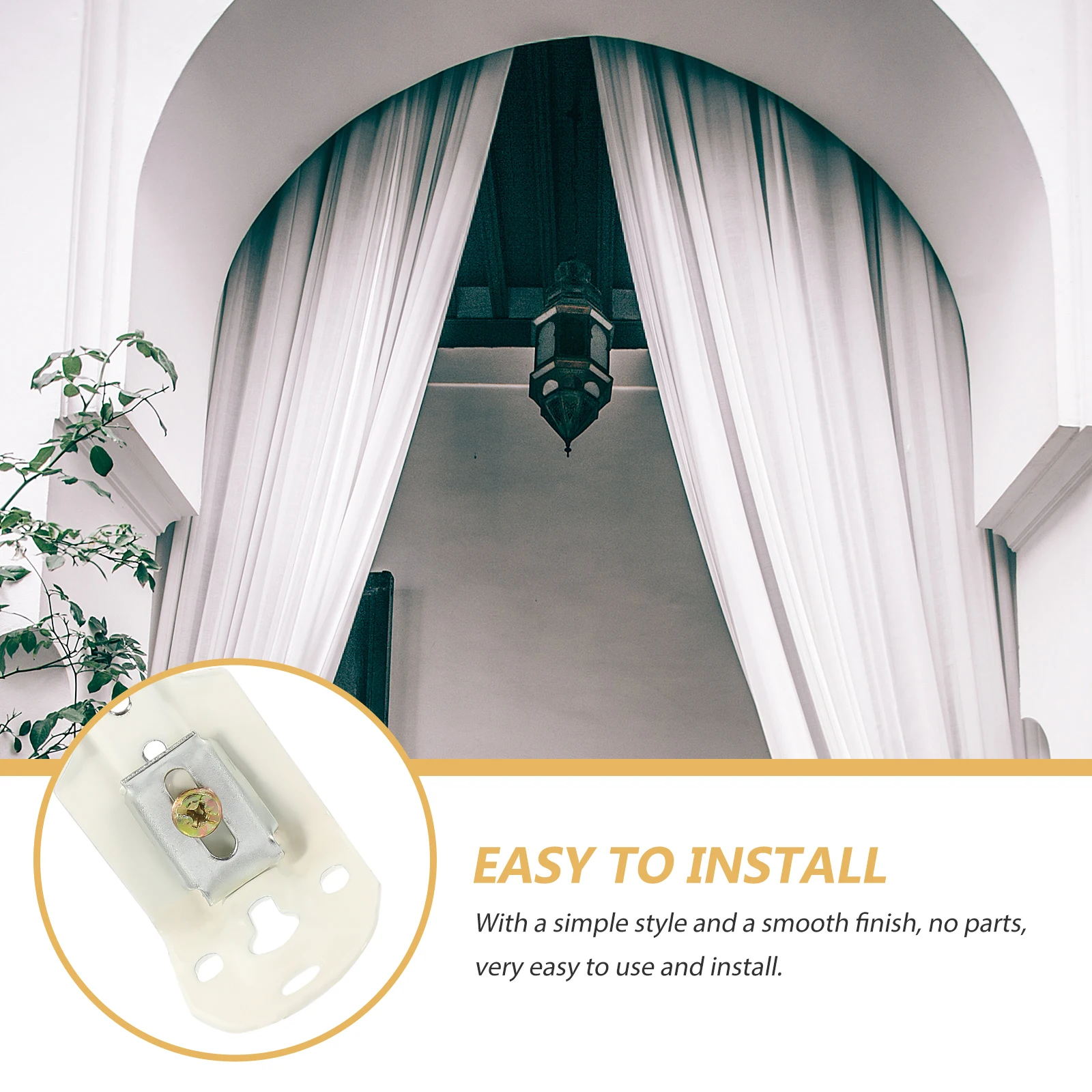 6pcs Curtain Track Mounting Bracket Metal Hardware For Ceiling Wall Installation Easy Office Hotel Decor Fixings
6pcs Curtain Track Mounting Bracket Metal Hardware For Ceiling Wall Installation Easy Office Hotel Decor Fixings