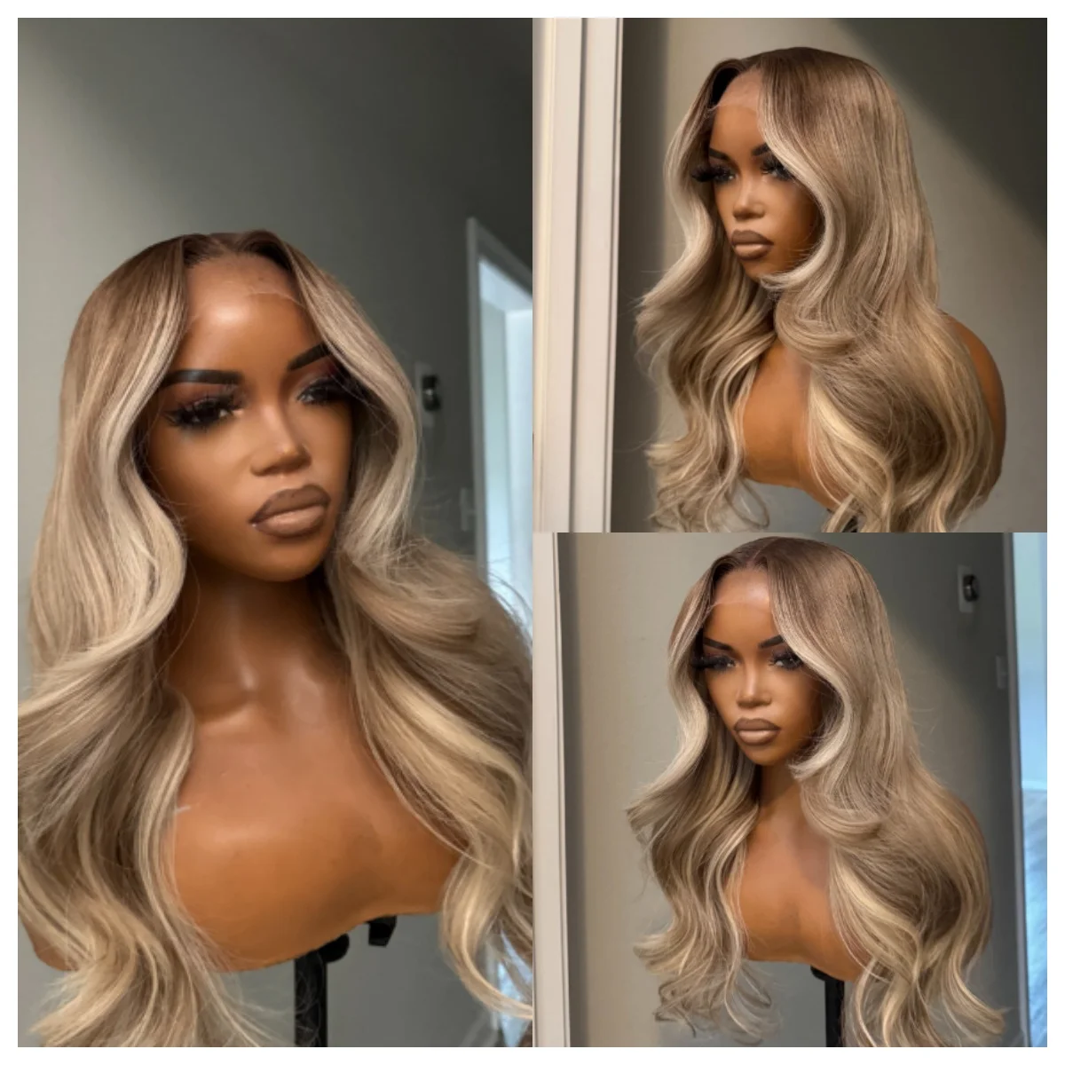 Ash Blonde Ombre Synthetic Wig with Free Part High Quality Body Wave Long Hairline Lacefront Women's Highlighted Hair
Ash Blonde Ombre Synthetic Wig with Free Part High Quality Body Wave Long Hairline Lacefront Women's Highlighted Hair