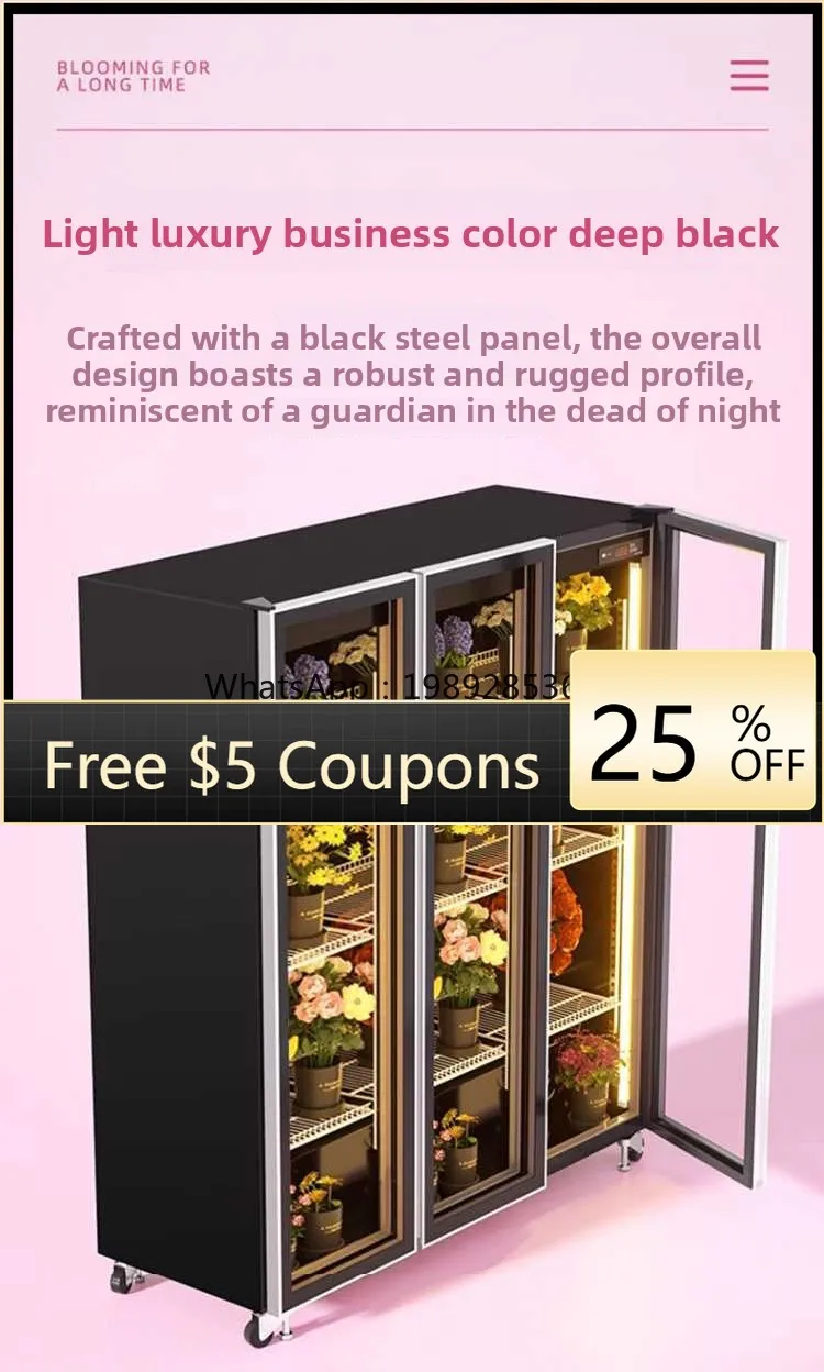 Flower refrigerated fresh-keeping cabinet Bouquet display cabinet Air-cooled commercial glass refrigerator Vertical
Flower refrigerated fresh-keeping cabinet Bouquet display cabinet Air-cooled commercial glass refrigerator Vertical