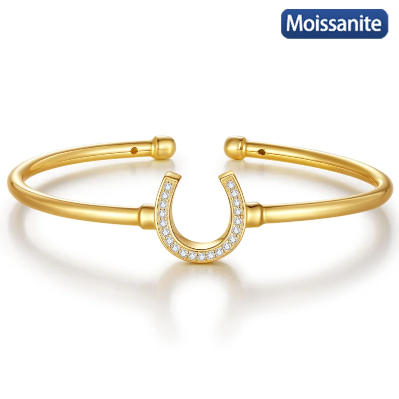 S925 Silver Moissanite New Open C-shaped Bracelet 0.2CT D VVS1 Certified Hip Hop Style Jewelry Personalized Bracelet Gift
S925 Silver Moissanite New Open C-shaped Bracelet 0.2CT D VVS1 Certified Hip Hop Style Jewelry Personalized Bracelet Gift