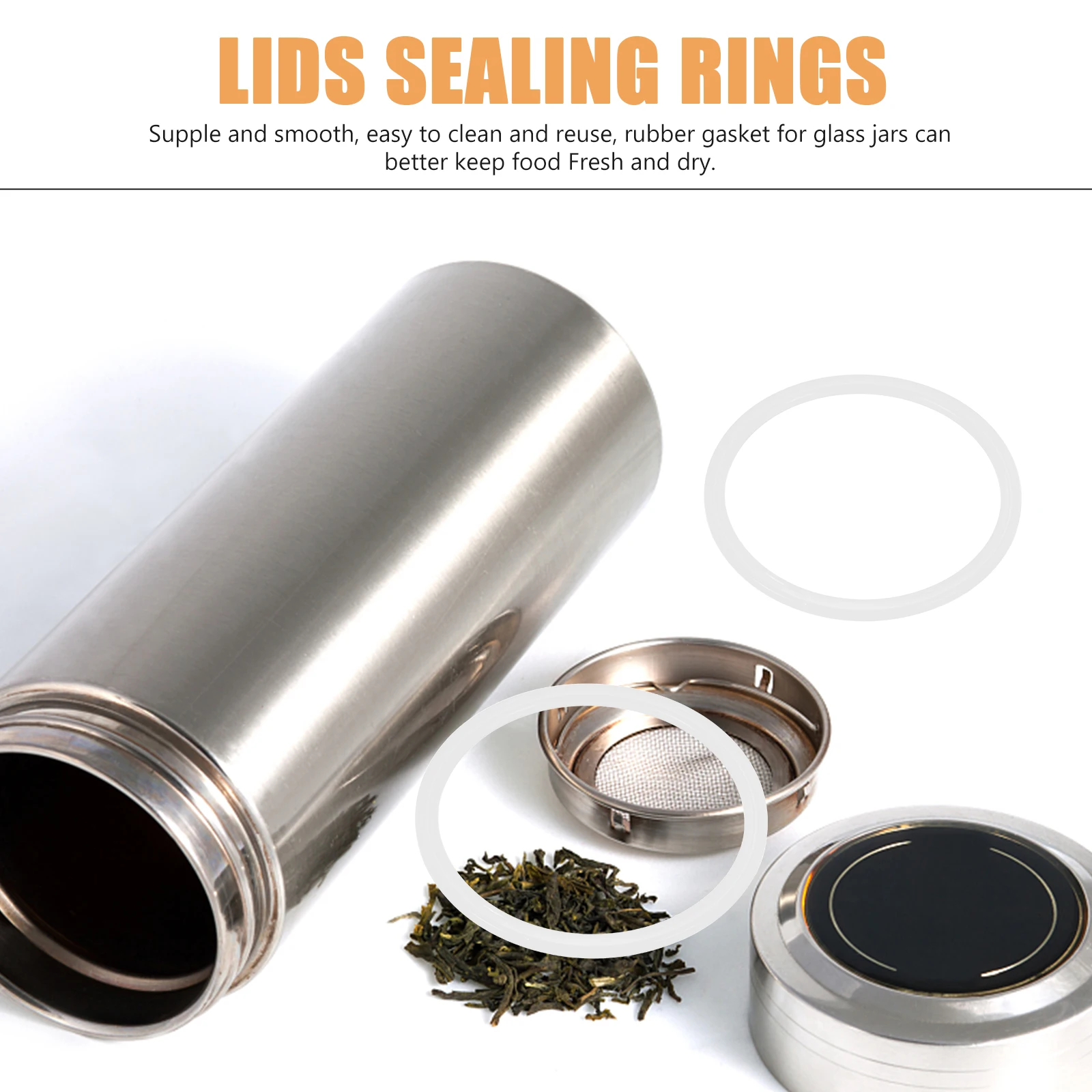 3pcs Stainless Steel Sealing Rings Silicone Leak-proof Gasket for Jar Vacuum Cup Lid Kit Food Grade Reusable
3pcs Stainless Steel Sealing Rings Silicone Leak-proof Gasket for Jar Vacuum Cup Lid Kit Food Grade Reusable