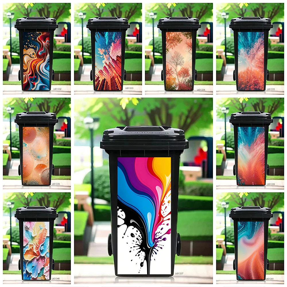 Marble Effect Fluid Trash Can Sticker, Pastel Pink Blue Swirl Design Waterproof Removable Outdoor Wheeled Garbage Bin Decor
Marble Effect Fluid Trash Can Sticker, Pastel Pink Blue Swirl Design Waterproof Removable Outdoor Wheeled Garbage Bin Decor