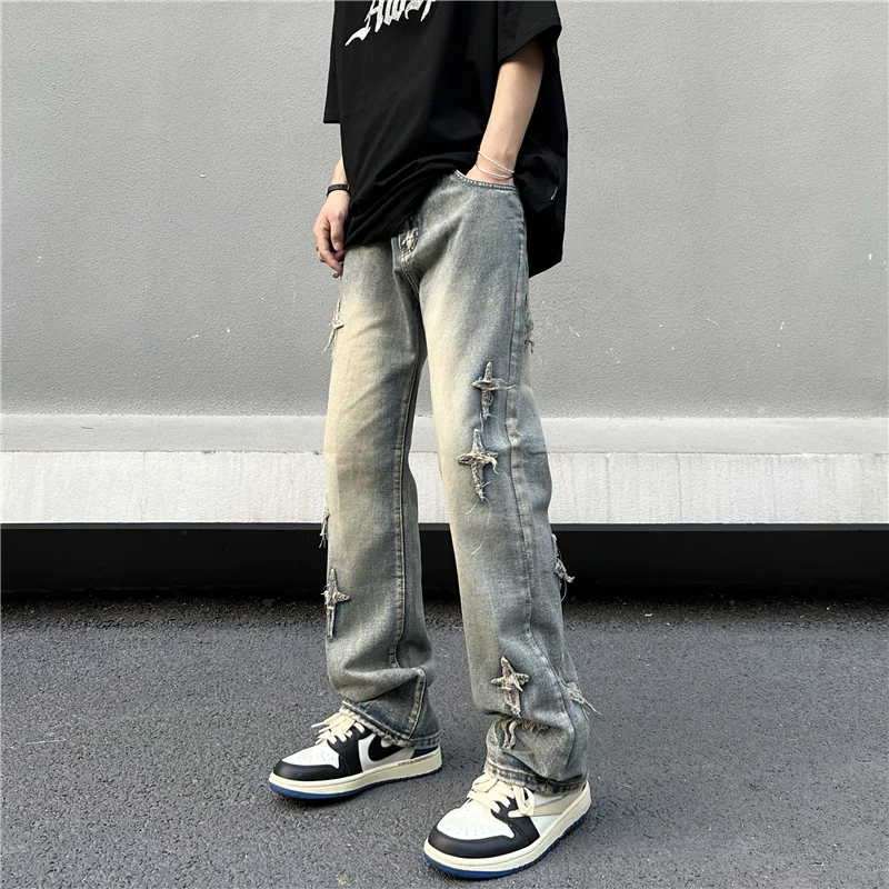 Spring Mud-Dyed Men's Loose Fit Straight Leg Jeans Washed Vintage American High Street Casual Long Trousers Trendy Brand
Spring Mud-Dyed Men's Loose Fit Straight Leg Jeans Washed Vintage American High Street Casual Long Trousers Trendy Brand