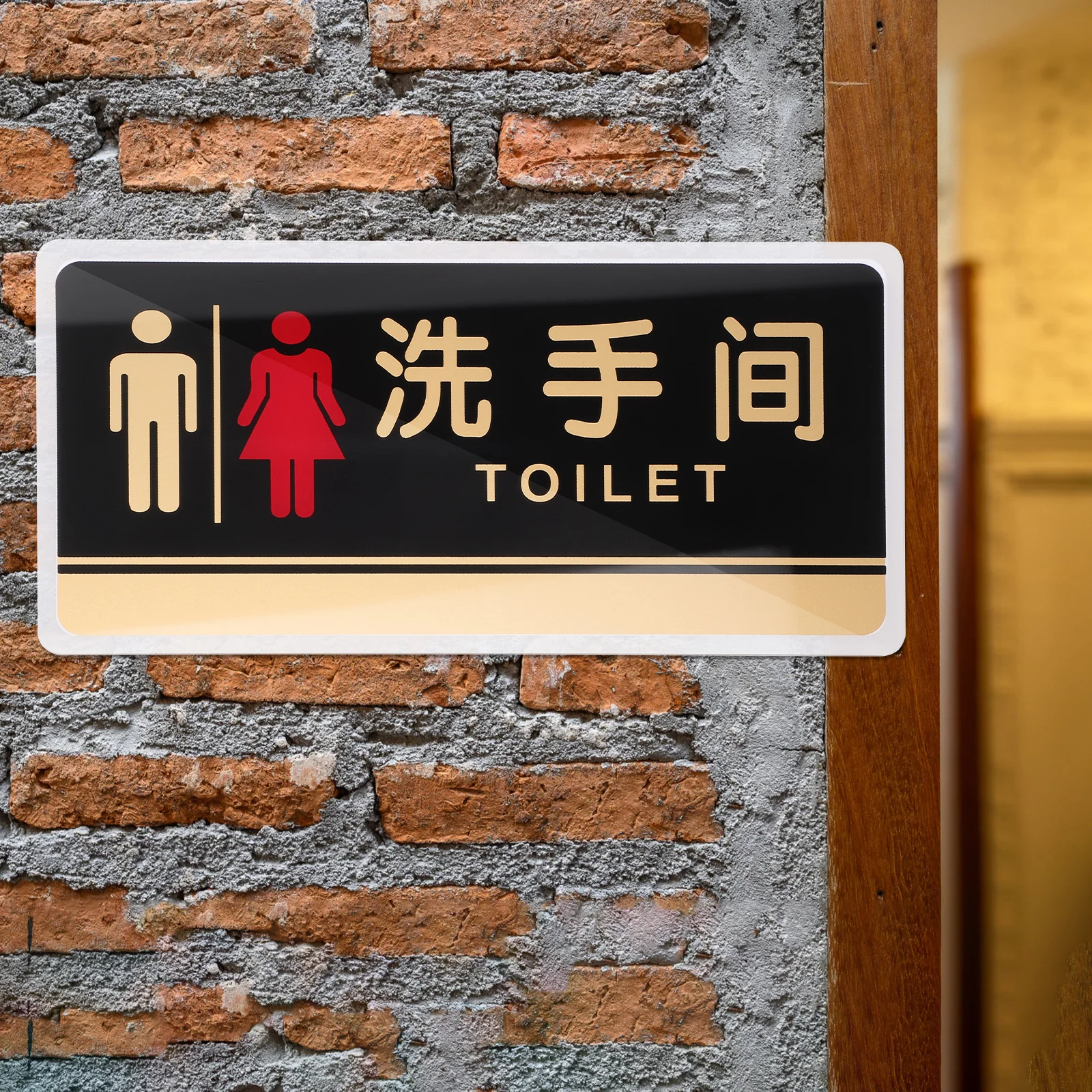 Toilet Sign Men and Women Restroom Door Stickers Plate Bathroom Signs for Business Acrylic Cute
Toilet Sign Men and Women Restroom Door Stickers Plate Bathroom Signs for Business Acrylic Cute