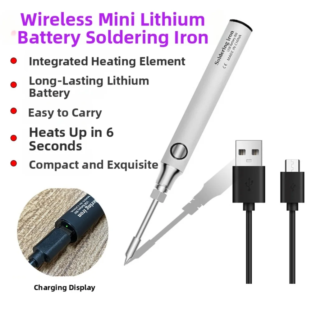 USB Rechargeable Mini Soldering Iron with Adjustable Temperature Settings for Home and Outdoor For DIY Repairs
USB Rechargeable Mini Soldering Iron with Adjustable Temperature Settings for Home and Outdoor For DIY Repairs