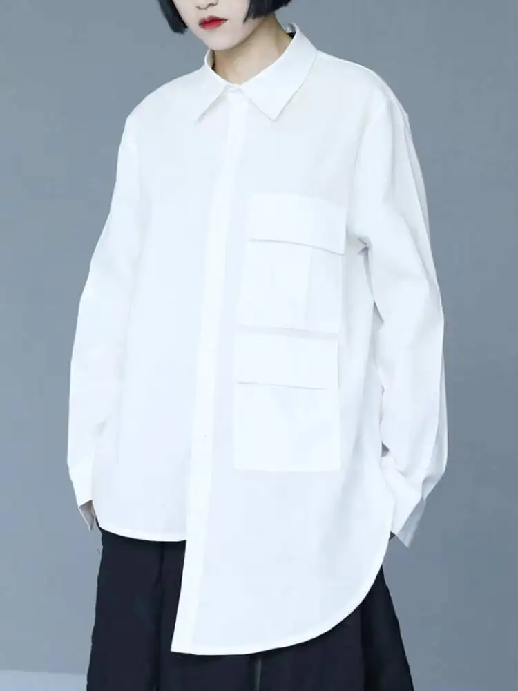Ladies Long Sleeve Shirt Spring And Autumn New Personality Asymmetric Design Cotton And Linen Fashion Casual Large Size Shirt
Ladies Long Sleeve Shirt Spring And Autumn New Personality Asymmetric Design Cotton And Linen Fashion Casual Large Size Shirt
