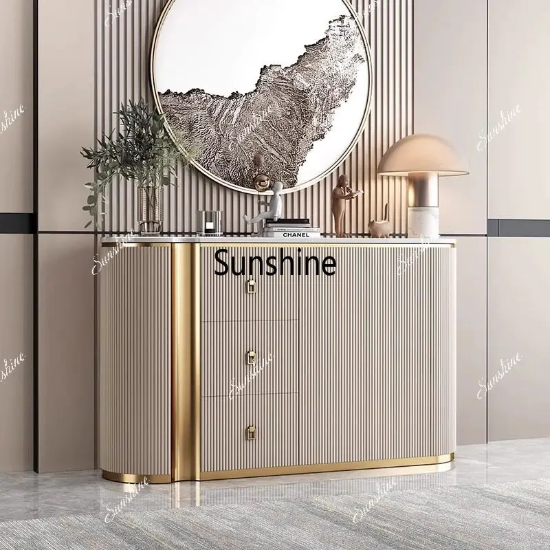 Light luxury porch cabinet Italian style, simple modern dining side, home entry, living room decoration
Light luxury porch cabinet Italian style, simple modern dining side, home entry, living room decoration