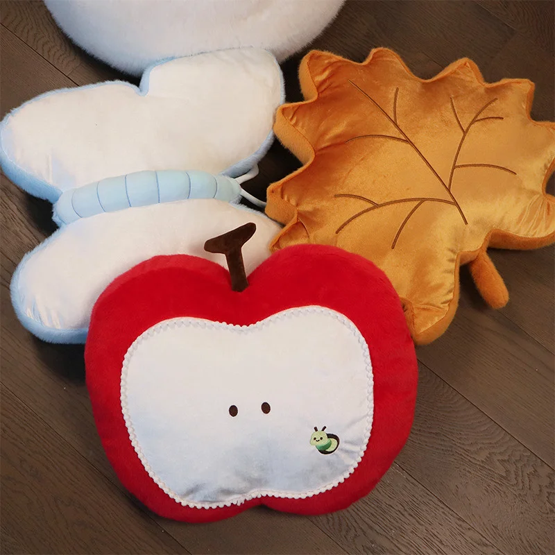 Декоративная подушка для гостиной: серия «Природа» – плюшевая игрушка в виде кленового листа, бабочки, снежинки
Декоративная подушка для гостиной: серия «Природа» – плюшевая игрушка в виде кленового листа, бабочки, снежинки