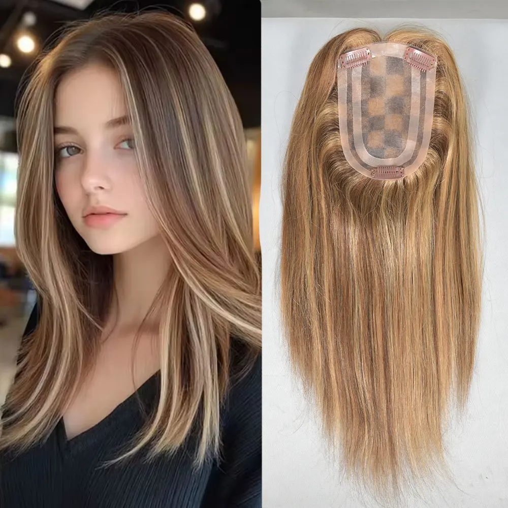 Human Hair Toppers for Women No Bang Clip in Real Hairpieces Brown Highlight Mono Lace with PU 4x6inch Straight Hair Topper 14''
Human Hair Toppers for Women No Bang Clip in Real Hairpieces Brown Highlight Mono Lace with PU 4x6inch Straight Hair Topper 14''
