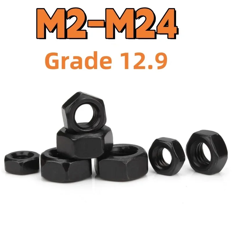 Grade 12.9 Hex Nut M2 M2.5 M3 M4 M5 M6 M8 M10 M12 M14 M16 M18 M20 M22 M24 Black Carbon Steel Hexagon Nut High Quality
Grade 12.9 Hex Nut M2 M2.5 M3 M4 M5 M6 M8 M10 M12 M14 M16 M18 M20 M22 M24 Black Carbon Steel Hexagon Nut High Quality