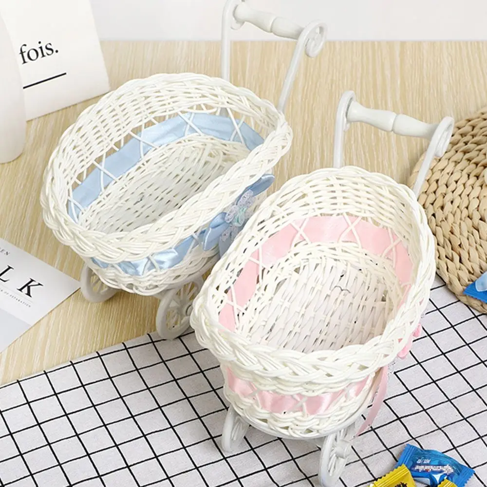 Hand-Woven Creative Small Cart 2 Styles Gift Imitation Rattan Woven Storage Wedding Handicrafts Basket Props
Hand-Woven Creative Small Cart 2 Styles Gift Imitation Rattan Woven Storage Wedding Handicrafts Basket Props