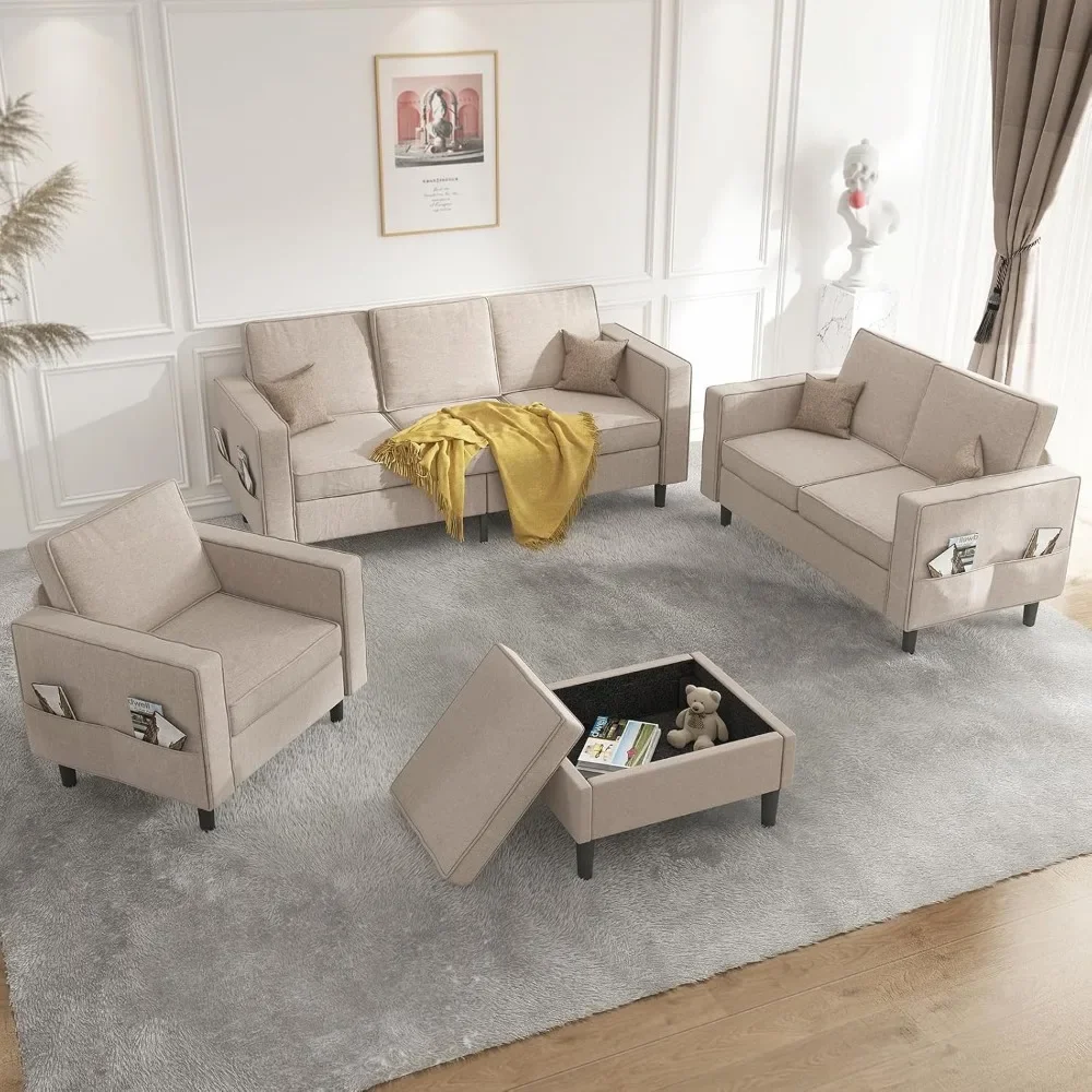 Sectional L Shaped Sofa Couches Set Living Room Furniture Sets,78" Width 3-Seater Small Couch (3+2+1+Ottoman Sofa Set)
Sectional L Shaped Sofa Couches Set Living Room Furniture Sets,78" Width 3-Seater Small Couch (3+2+1+Ottoman Sofa Set)