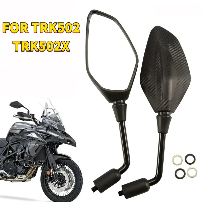 A Pair Rearview Mirror Motorcycle Plastics and Metals Motorbike Side Mirrors Clear Vision for Benelli TRK502 TRK502X BJ500GS-5D 
A Pair Rearview Mirror Motorcycle Plastics and Metals Motorbike Side Mirrors Clear Vision for Benelli TRK502 TRK502X BJ500GS-5D
