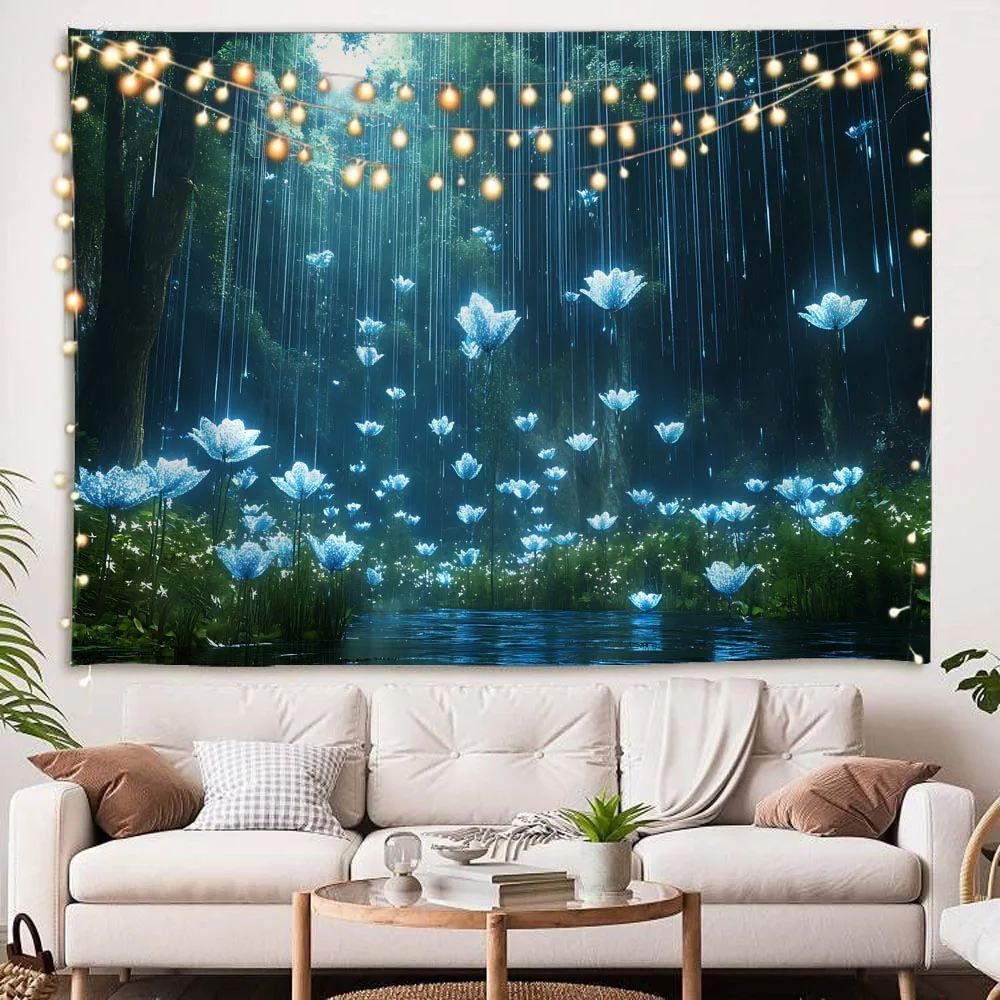 Dreamy Forest Tapestry Multi Size Luminous Flower Wall Hanging Art Aesthetic Background Cloth Suitable for Home Wall Decoration
Dreamy Forest Tapestry Multi Size Luminous Flower Wall Hanging Art Aesthetic Background Cloth Suitable for Home Wall Decoration
