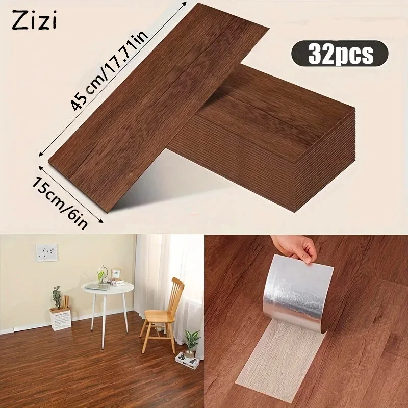 Vintage Self Adhesive PVC Floor Tiles Peel & Stick Wood Grain Wall Tile Sticker for Kitchen Dining Room Bedrooms Bathrooms Decor
Vintage Self Adhesive PVC Floor Tiles Peel & Stick Wood Grain Wall Tile Sticker for Kitchen Dining Room Bedrooms Bathrooms Decor