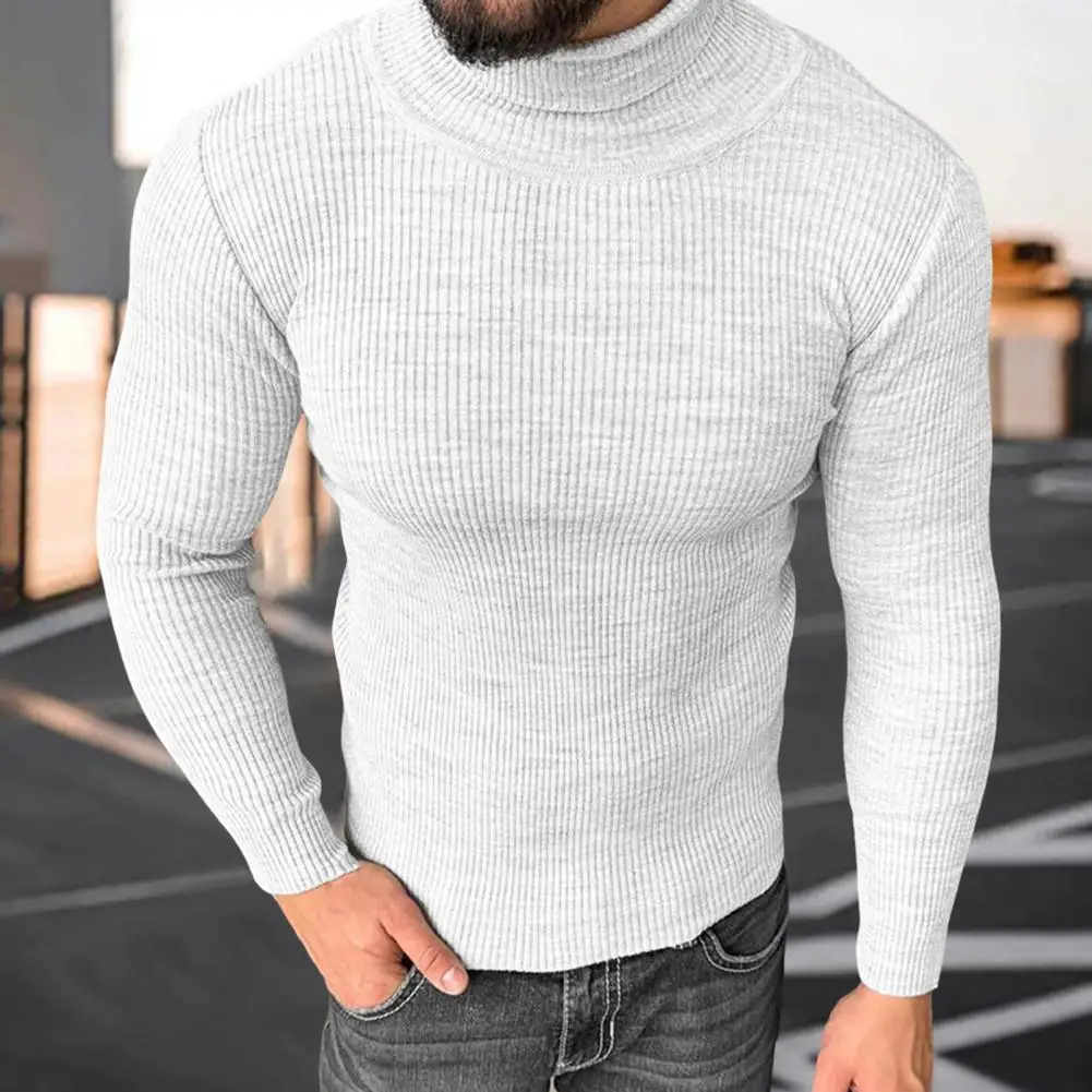 Vertical Stripe Sweater Men's High Collar Slim Fit Knitted Sweater For Fall Winter Solid Color Pullover For Wear Sports Elastic
Vertical Stripe Sweater Men's High Collar Slim Fit Knitted Sweater For Fall Winter Solid Color Pullover For Wear Sports Elastic