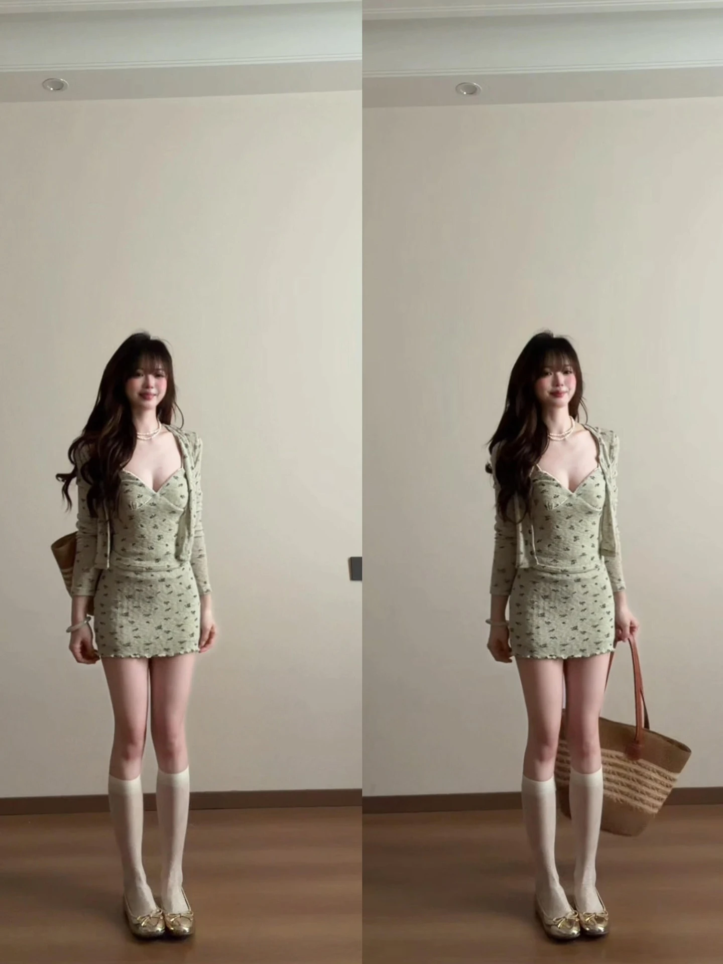 Green Floral Halter Dress Cardigan Half Skirt Set Women's Spring Summer New Sweet Girl Slimming Whole Set Fashion Ensemble
Green Floral Halter Dress Cardigan Half Skirt Set Women's Spring Summer New Sweet Girl Slimming Whole Set Fashion Ensemble