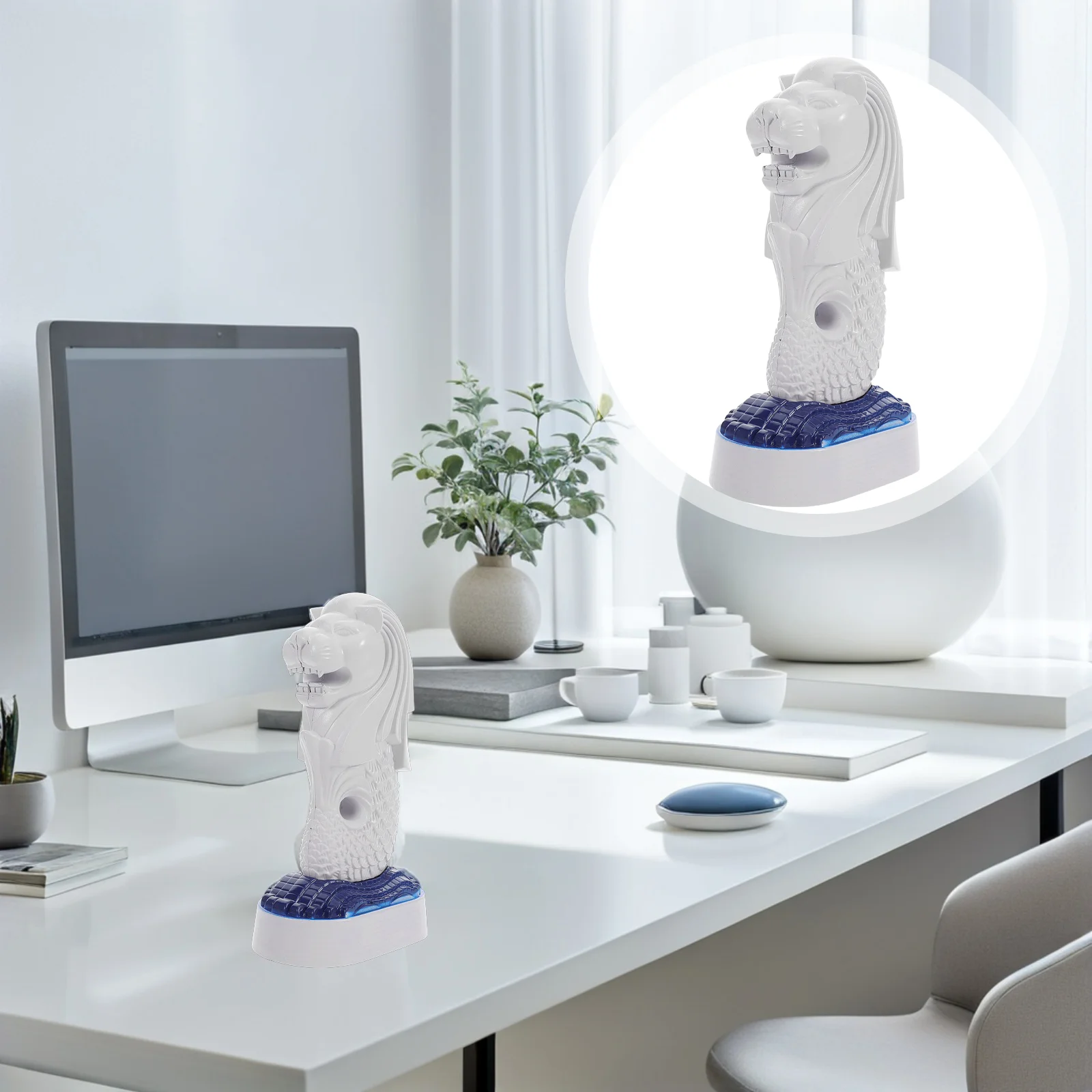 Singapore Merlion Piece Merlion Wealth Decoration Architectural Model Travel Souvenir Feng Shui Lion Statue for Home Bookshe
Singapore Merlion Piece Merlion Wealth Decoration Architectural Model Travel Souvenir Feng Shui Lion Statue for Home Bookshe