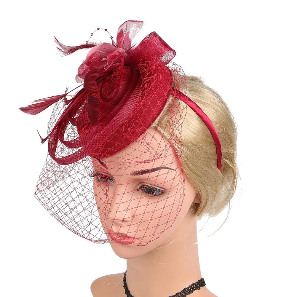 Head Band Bride Hair Clip Party Hat Headband Banquet Headdress Clothing Wedding Fascinator Bridal Headpiece
Head Band Bride Hair Clip Party Hat Headband Banquet Headdress Clothing Wedding Fascinator Bridal Headpiece