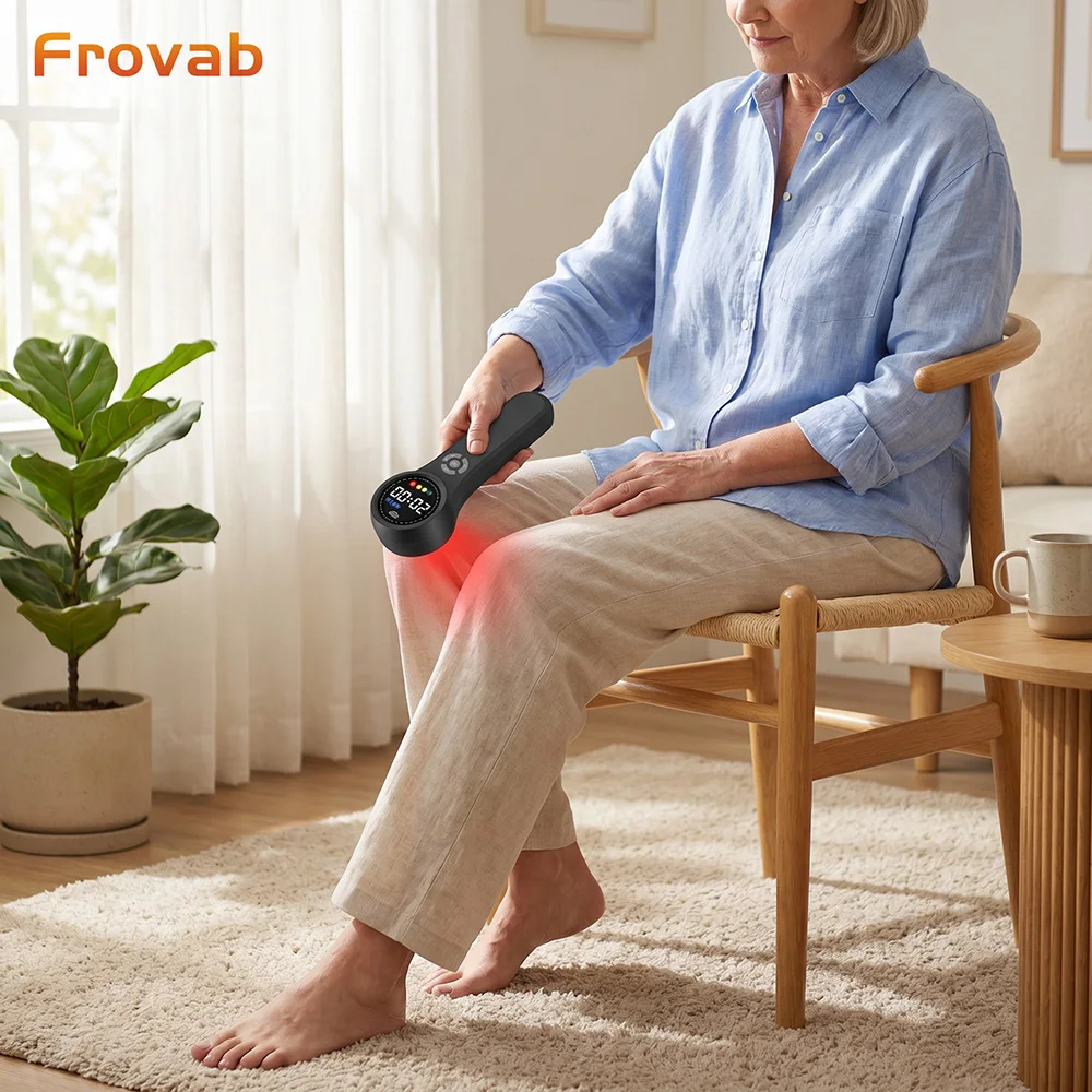 Frovab Home Use LLLT Cold Laser Device Red Near Infrared Light Therapy for Muscle Strain Wound Healing Inflammation Reduction
Frovab Home Use LLLT Cold Laser Device Red Near Infrared Light Therapy for Muscle Strain Wound Healing Inflammation Reduction