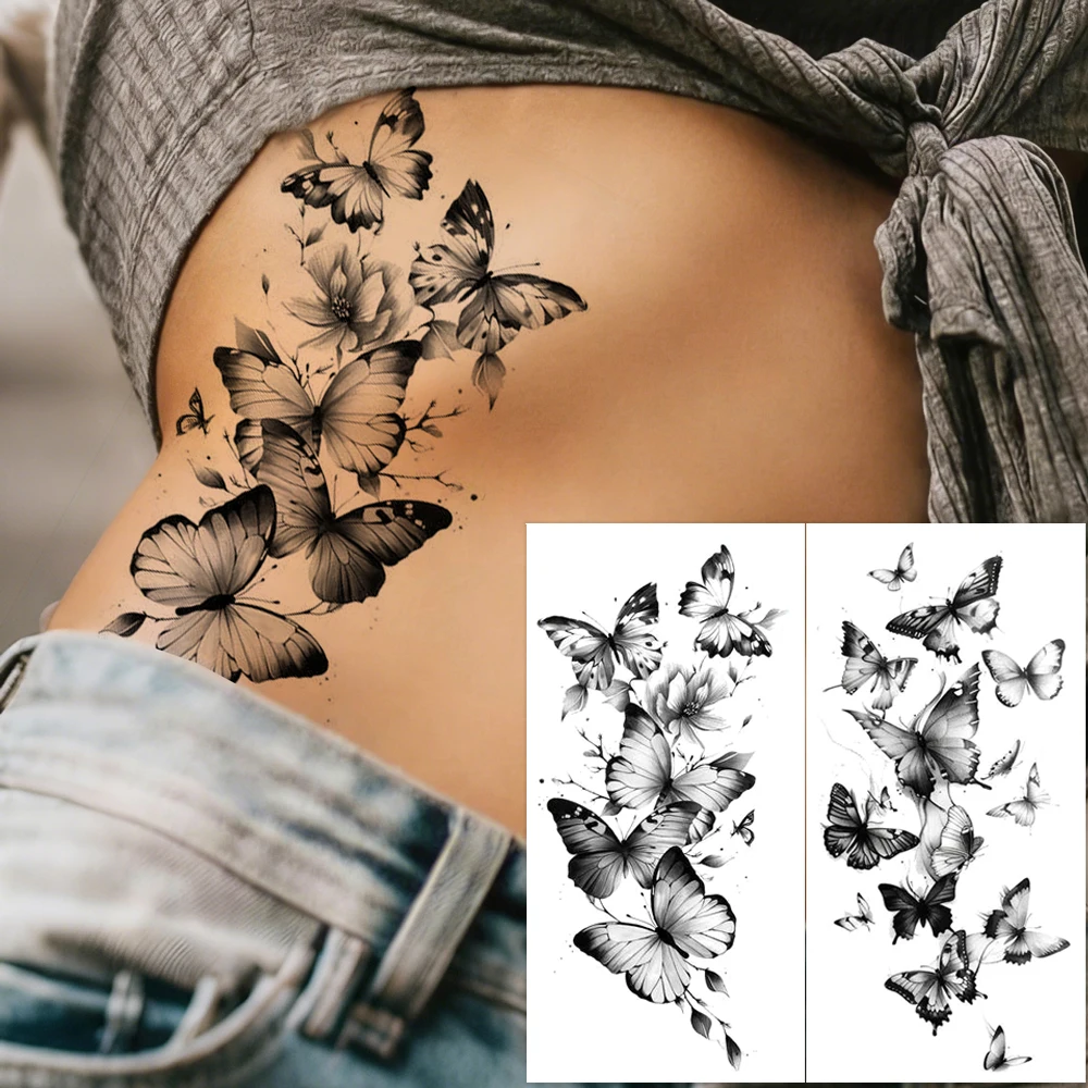 1pc Butterfly Temporary Tattoo Sticker for Women Men Flower Hand Tattoo Waterproof Fake Tattoo Body Decor
1pc Butterfly Temporary Tattoo Sticker for Women Men Flower Hand Tattoo Waterproof Fake Tattoo Body Decor