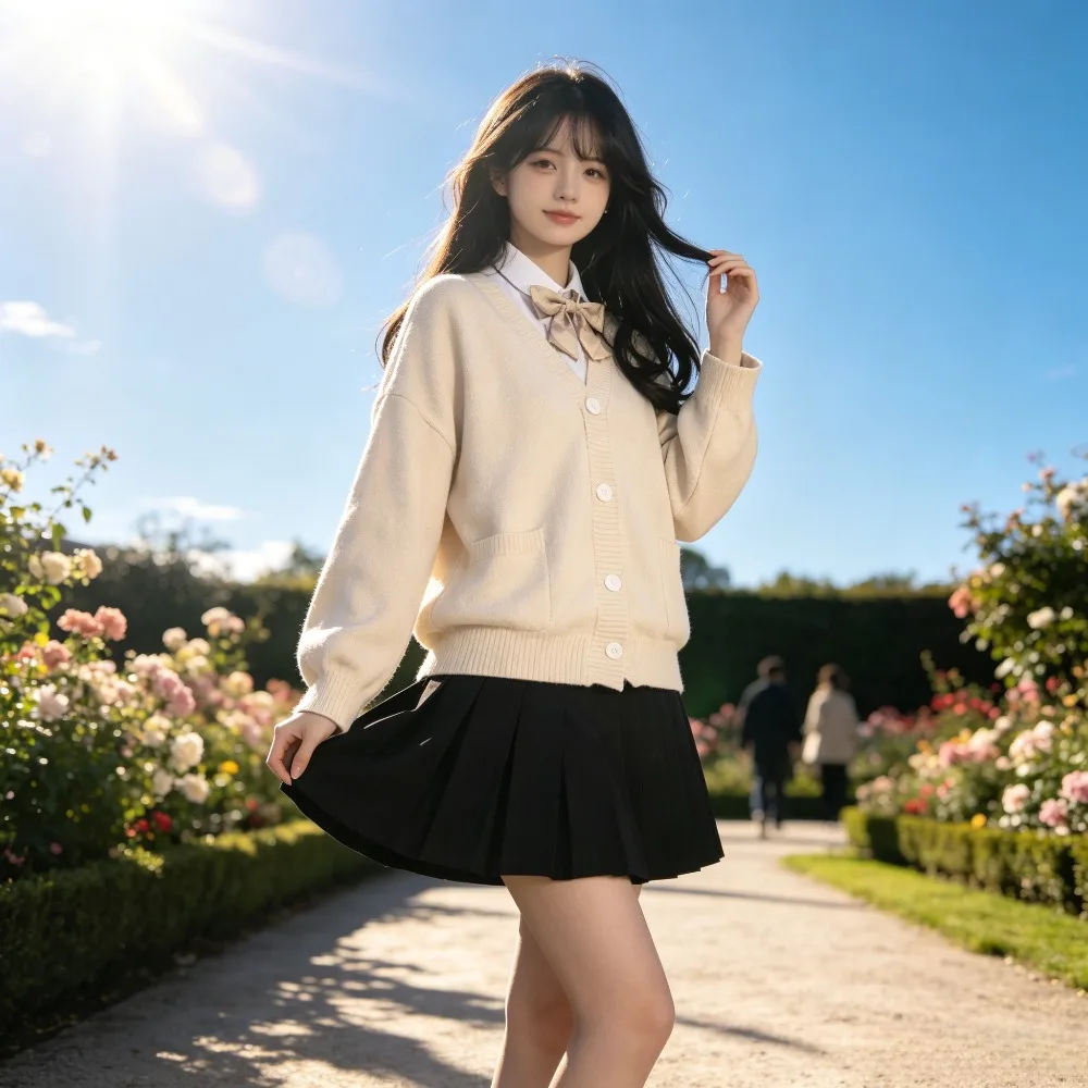 Spring Summer Knitted JK School Uniform Cardigan,Loose Versatile Jacket, Japanese College Style Girls Outfit for Daily & Cosplay
Spring Summer Knitted JK School Uniform Cardigan,Loose Versatile Jacket, Japanese College Style Girls Outfit for Daily & Cosplay
