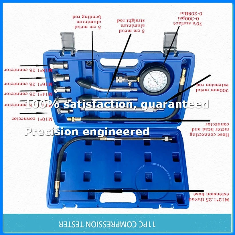 Automobile Compression Test Tool, Engine Cylinder Leakage Compression Test Pressure, Engine Cylinder Pressure Gauge-ABAM
Automobile Compression Test Tool, Engine Cylinder Leakage Compression Test Pressure, Engine Cylinder Pressure Gauge-ABAM